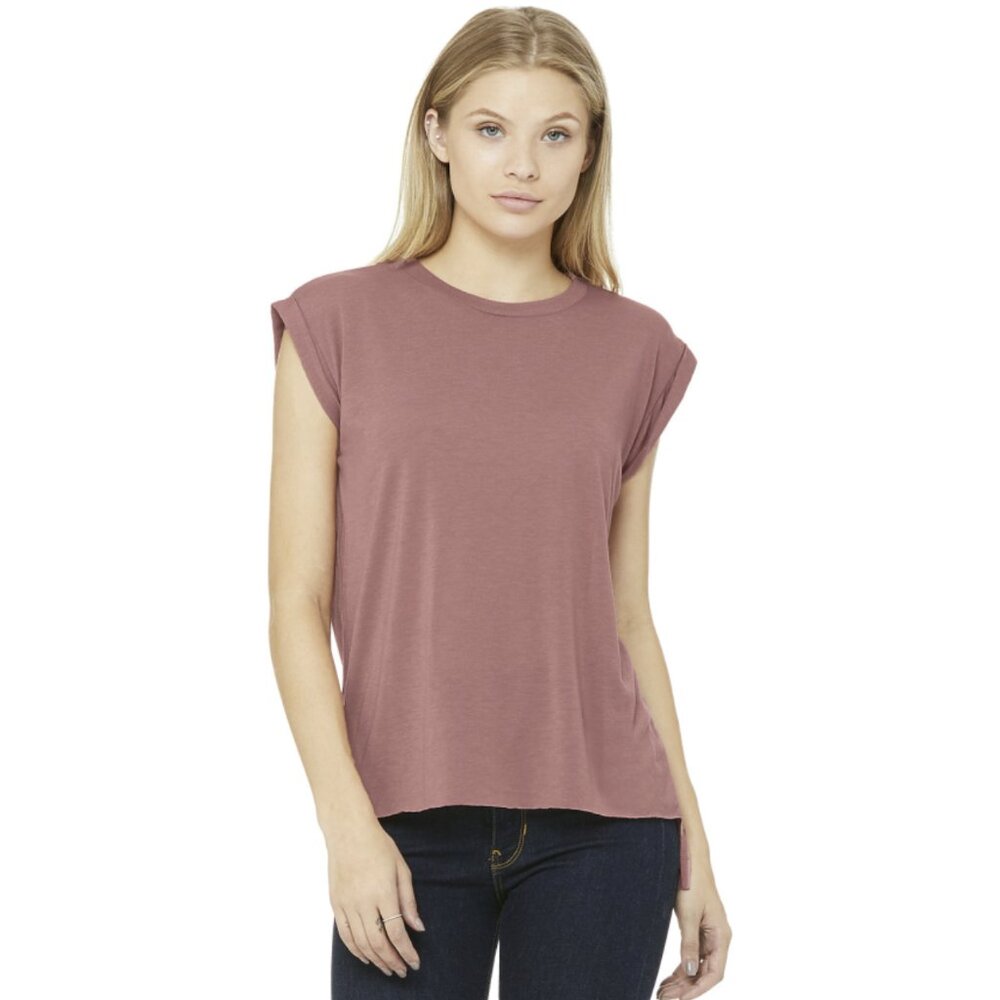 ⭐️ $10 - BELLA + CANVAS FLOWY SLEEVELESS MUSCLE TEE W/ ROLLED CUFF